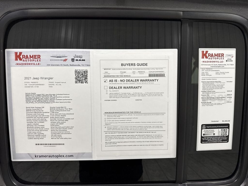2021 Jeep Wrangler Unlimited Unlimited Rubicon