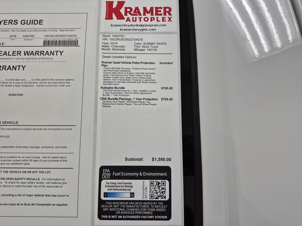 2016 Chevrolet Silverado 2500HD Work Truck