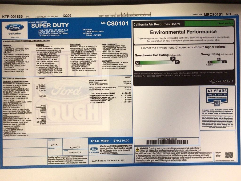 2021 Ford F-250 LARIAT