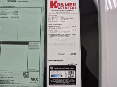 2025 Chevrolet Express Cargo 2500 WT