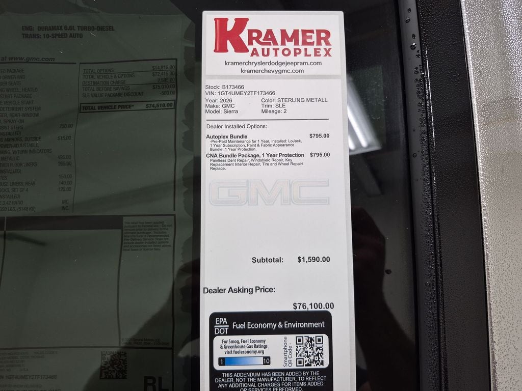 2026 GMC Sierra 2500 HD SLE