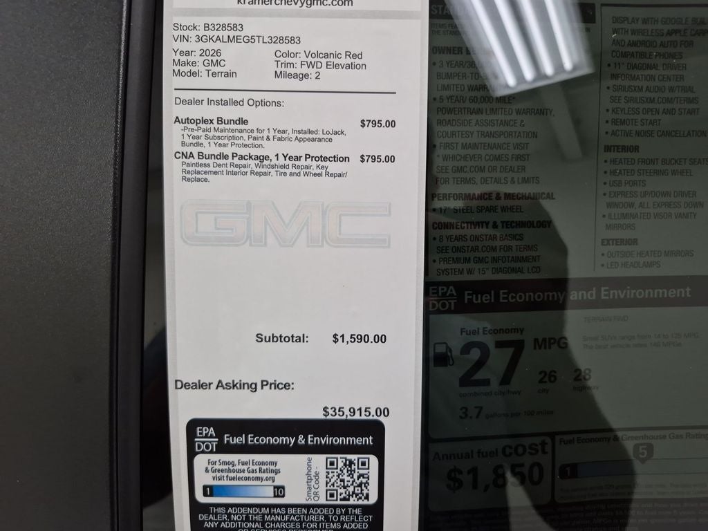 2026 GMC Terrain Elevation