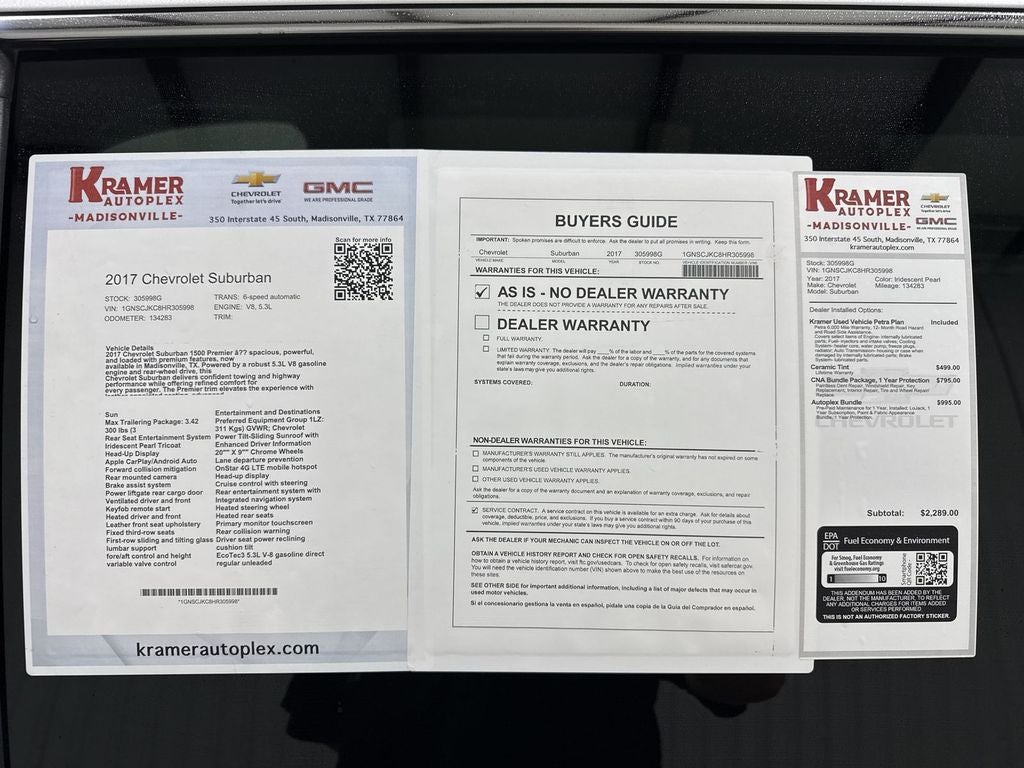 2017 Chevrolet Suburban Premier