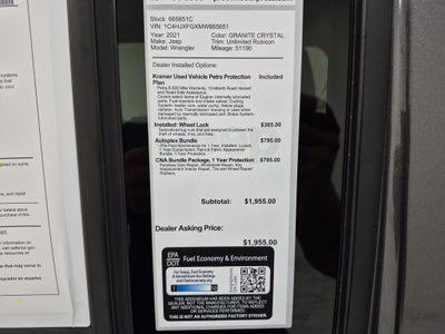 2021 Jeep Wrangler Unlimited Rubicon 4X4