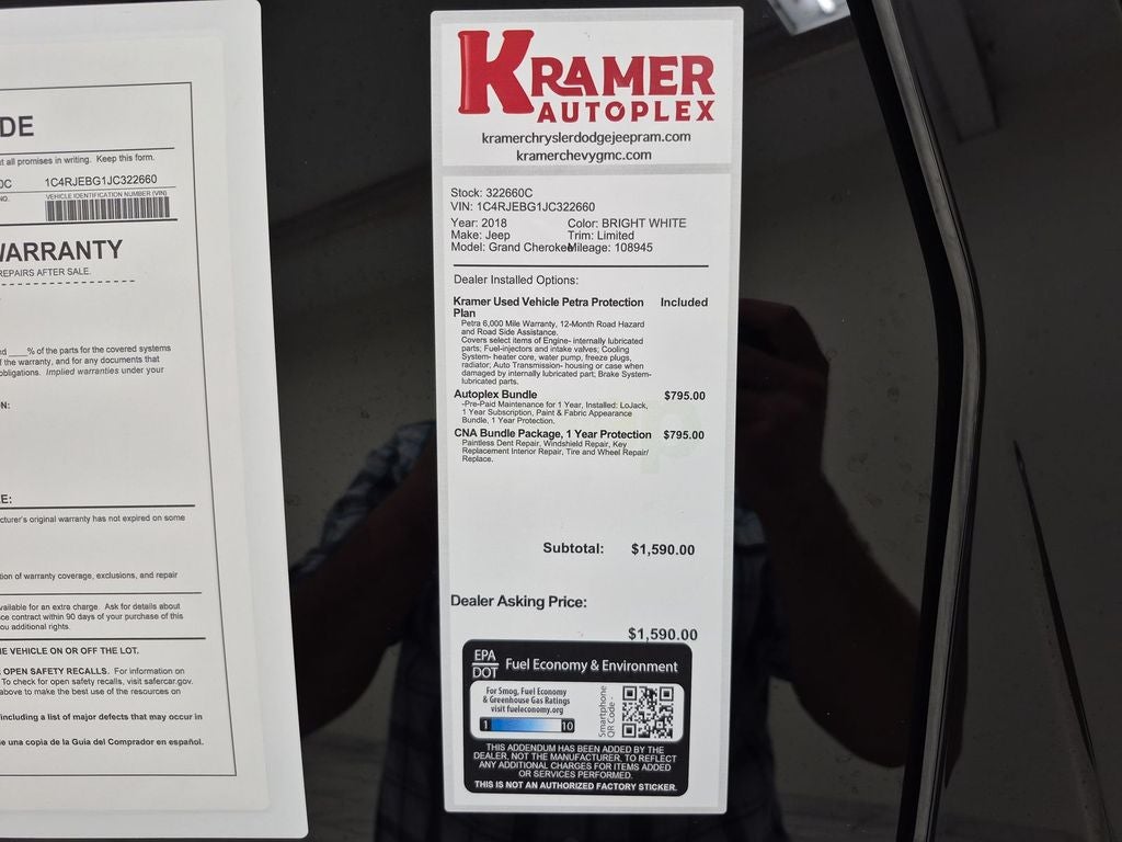 2018 Jeep Grand Cherokee Limited 4x2