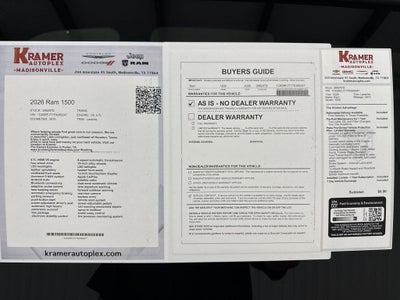 2026 RAM Ram 1500 Laramie