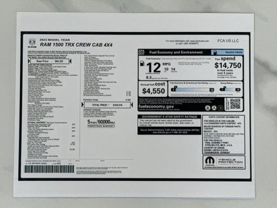 2023 RAM 1500 TRX Crew Cab 4x4 5'7' Box