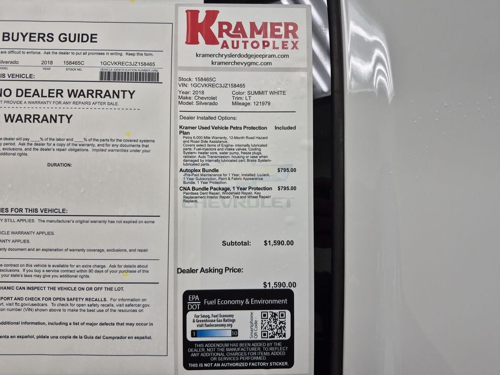 2018 Chevrolet Silverado 1500 1LT