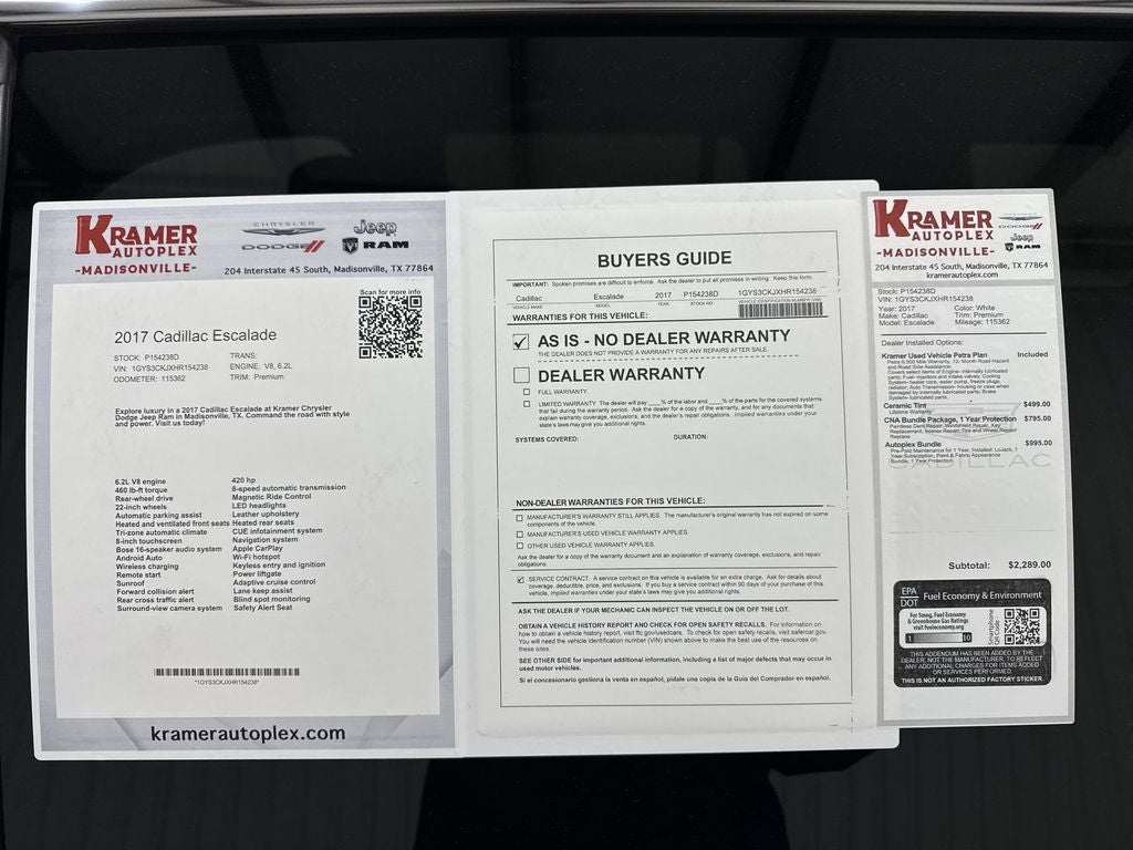 2017 Cadillac Escalade Premium Luxury