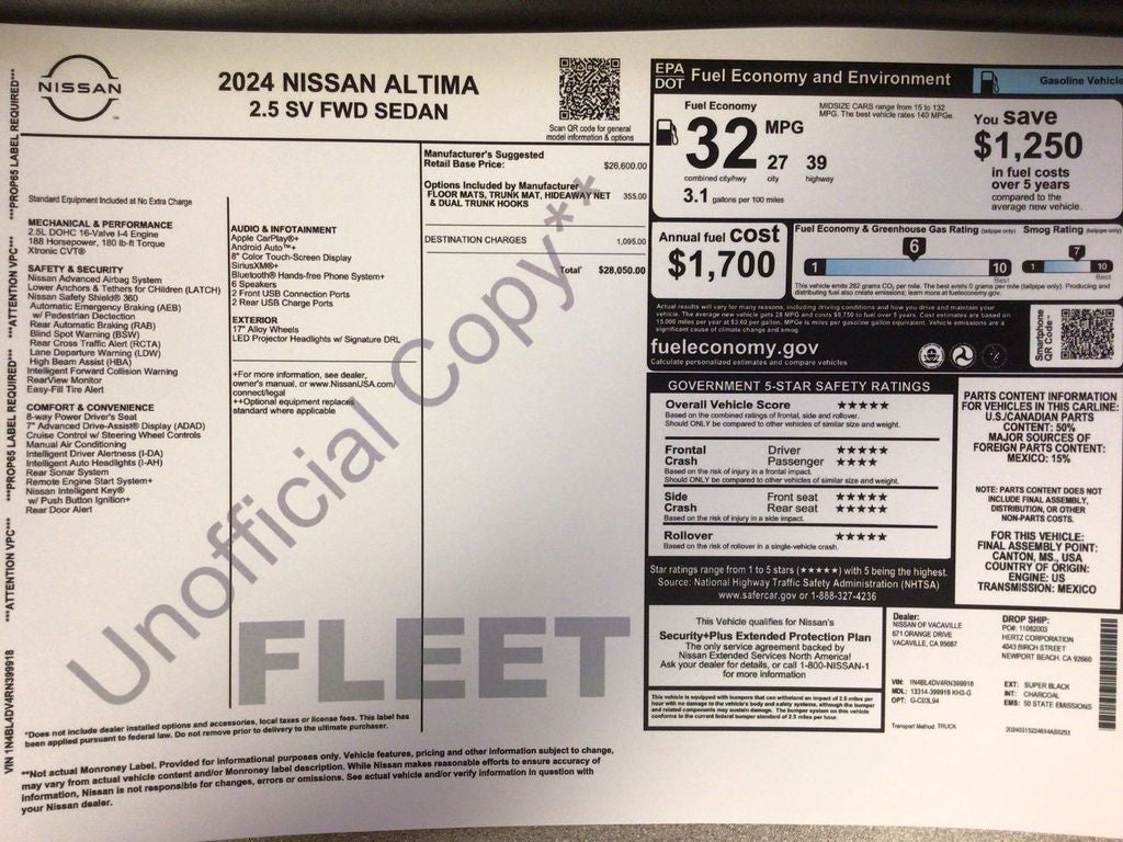 2024 Nissan Altima 2.5 SV
