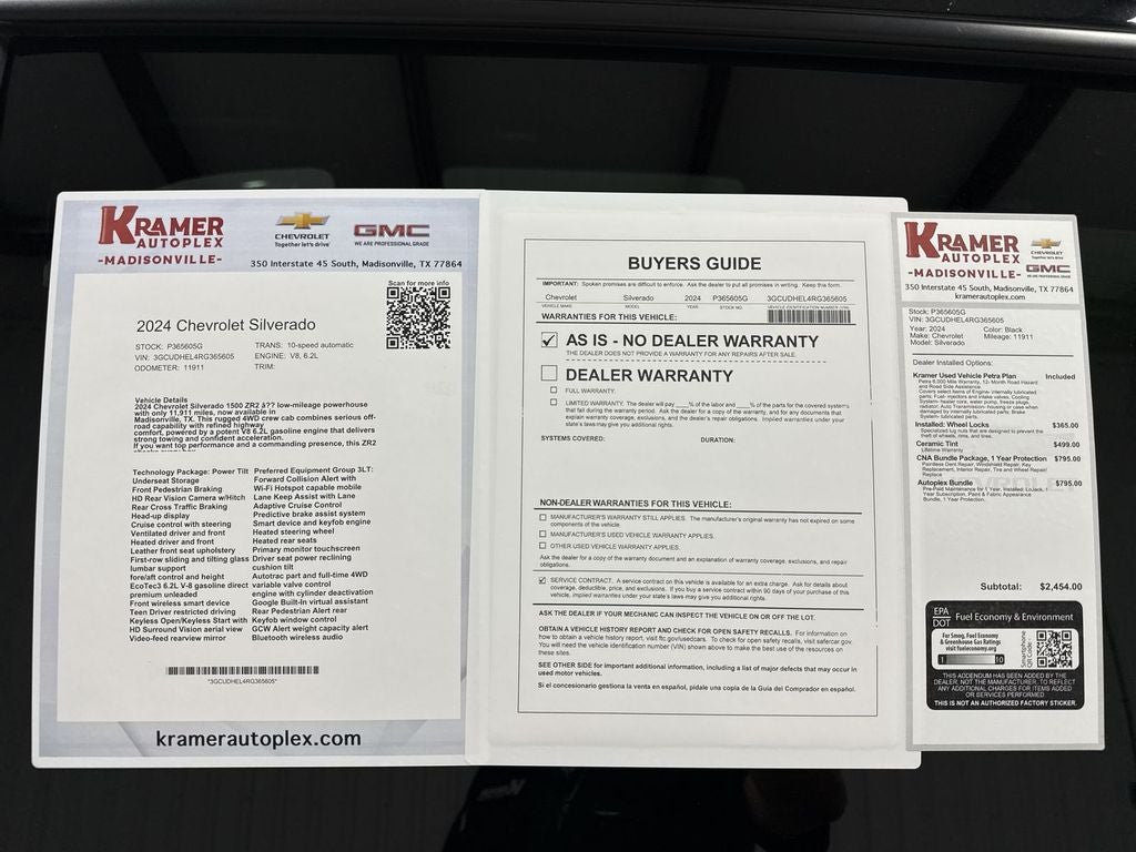 2024 Chevrolet Silverado 1500 4WD Crew Cab Short Bed ZR2