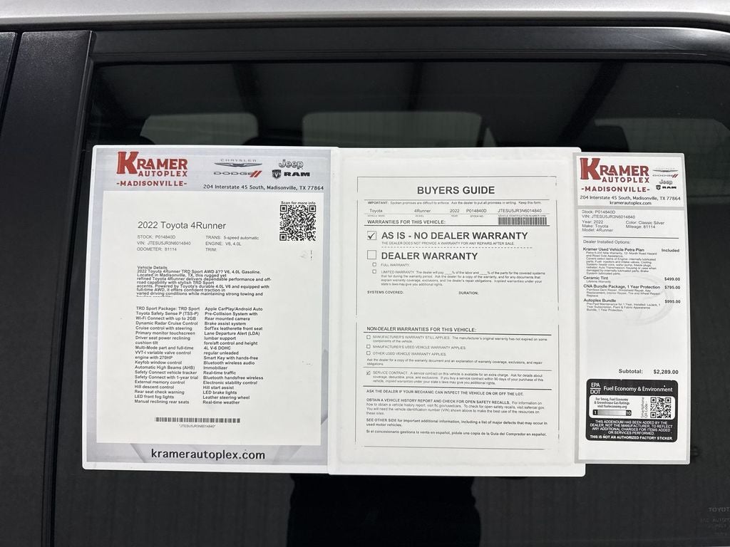 2022 Toyota 4Runner TRD Sport