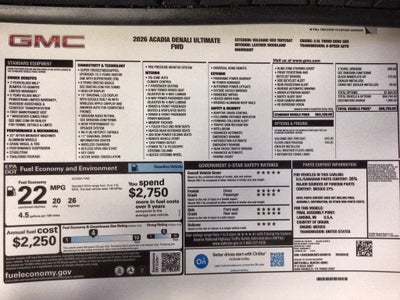 2026 GMC Acadia Denali Ultimate