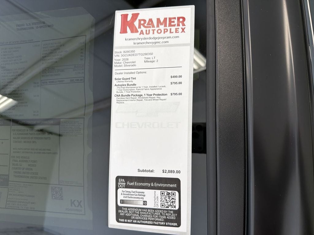 2026 Chevrolet Silverado 1500 LT