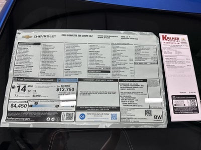 2026 Chevrolet Corvette Z06 3LZ
