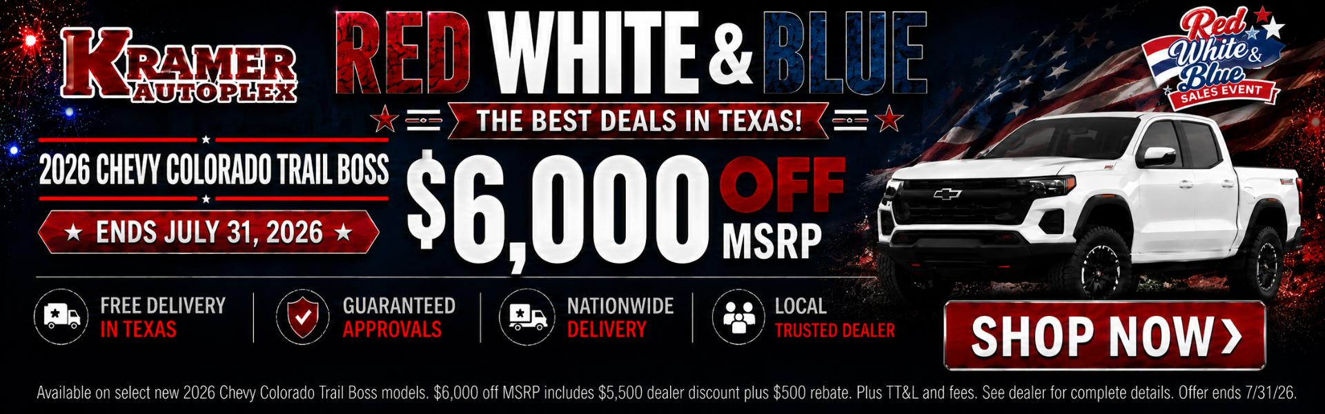 Kramer Chevy Livingston July Incentives