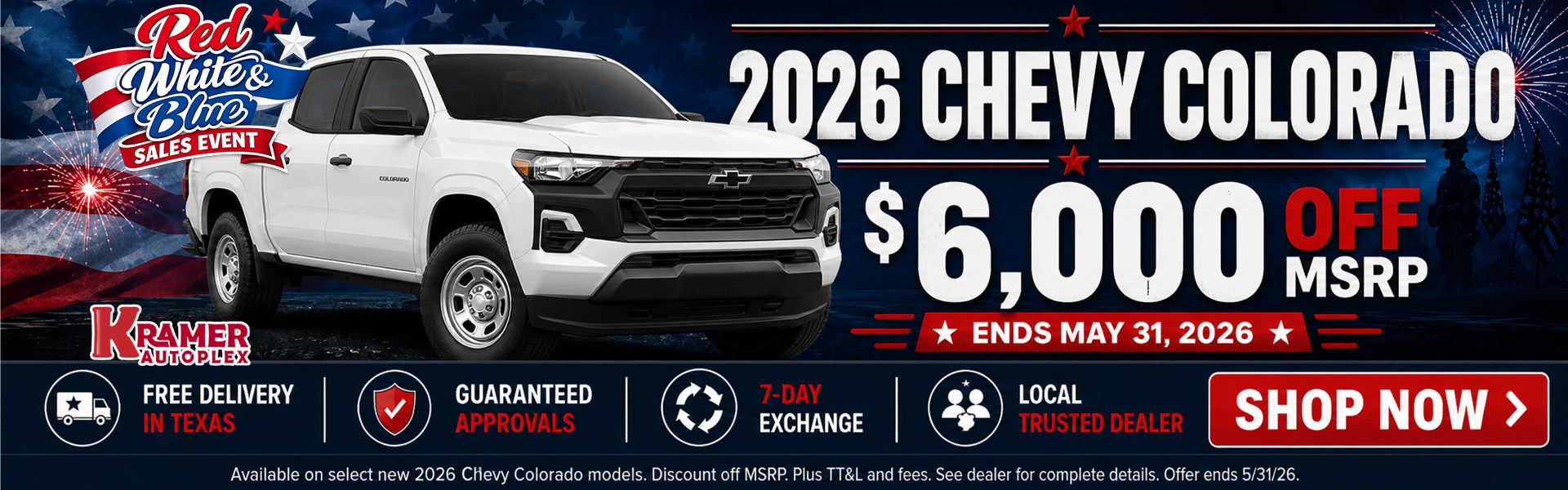 Kramer Chevrolet Livingston May Incentives