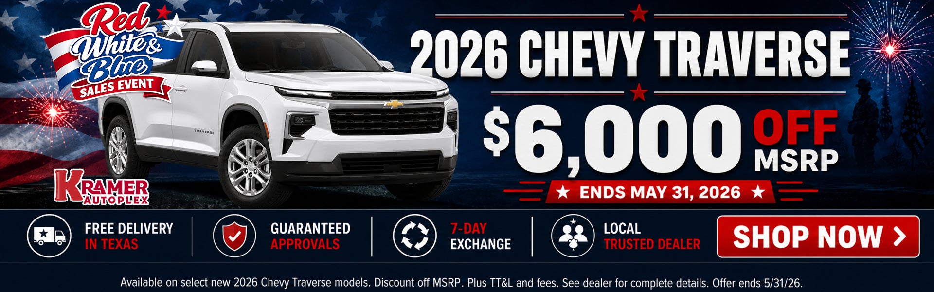 Kramer Chevrolet Livingston May Incentives