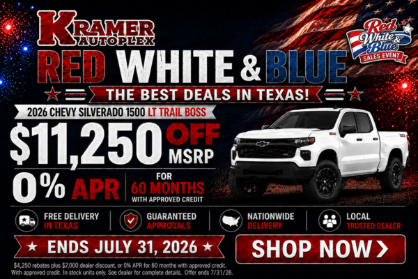 Kramer Chevy Livingston July Incentives