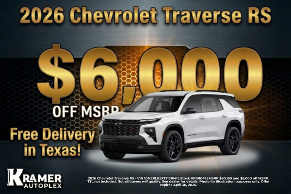 Kramer Chevrolet Livingston April Incentives