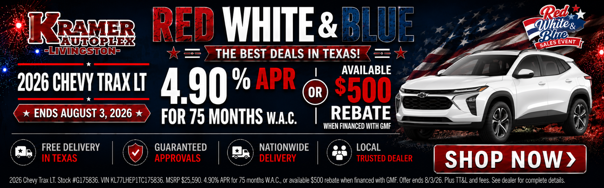 Kramer Chevy Livingston July Incentives