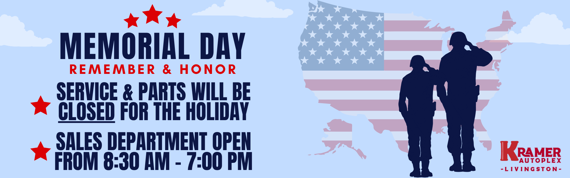 Memorial Day Hours